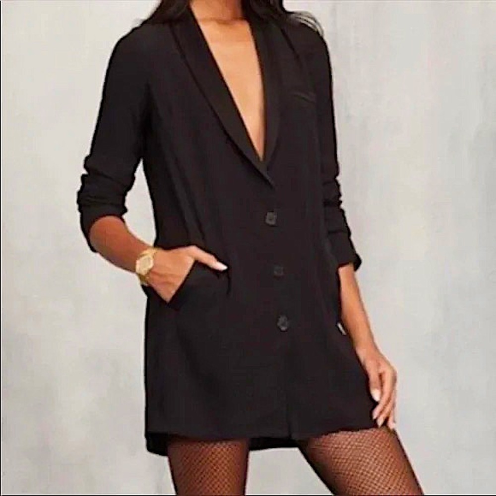 Reformation slouchy black Wakeman blazer, small